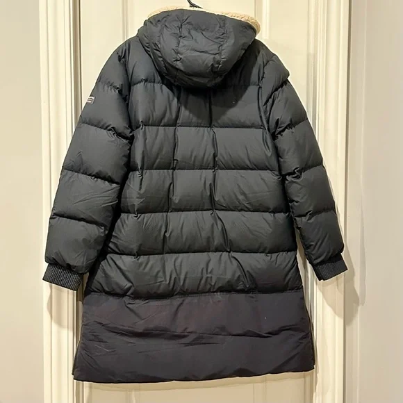 Women's Mountain Classic Down Coat, Sherpa-Lined Black Tan XL✨EUC - Picture 8 of 16